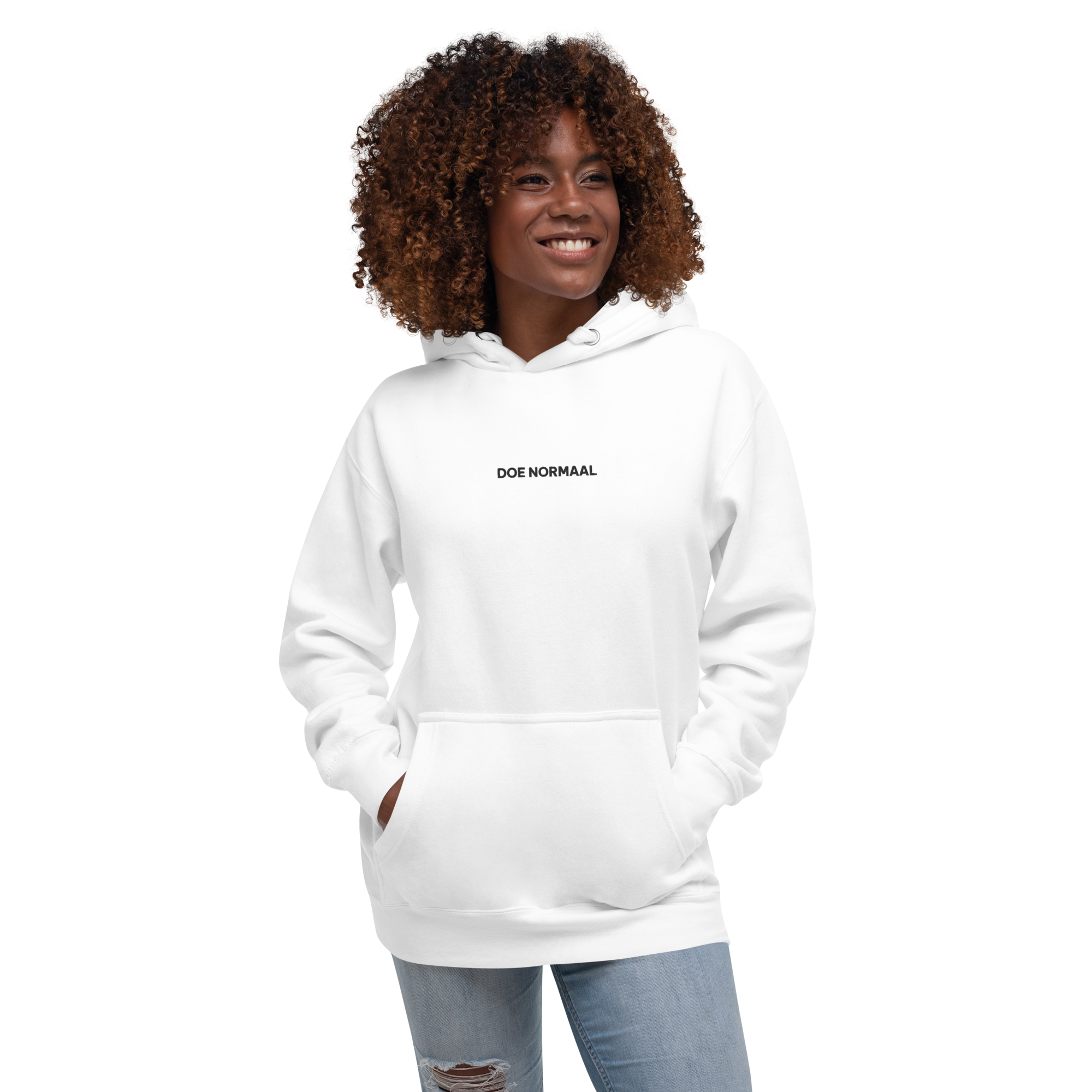 Doe Normaal Hoodie - White