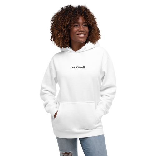 Doe Normaal Hoodie - White