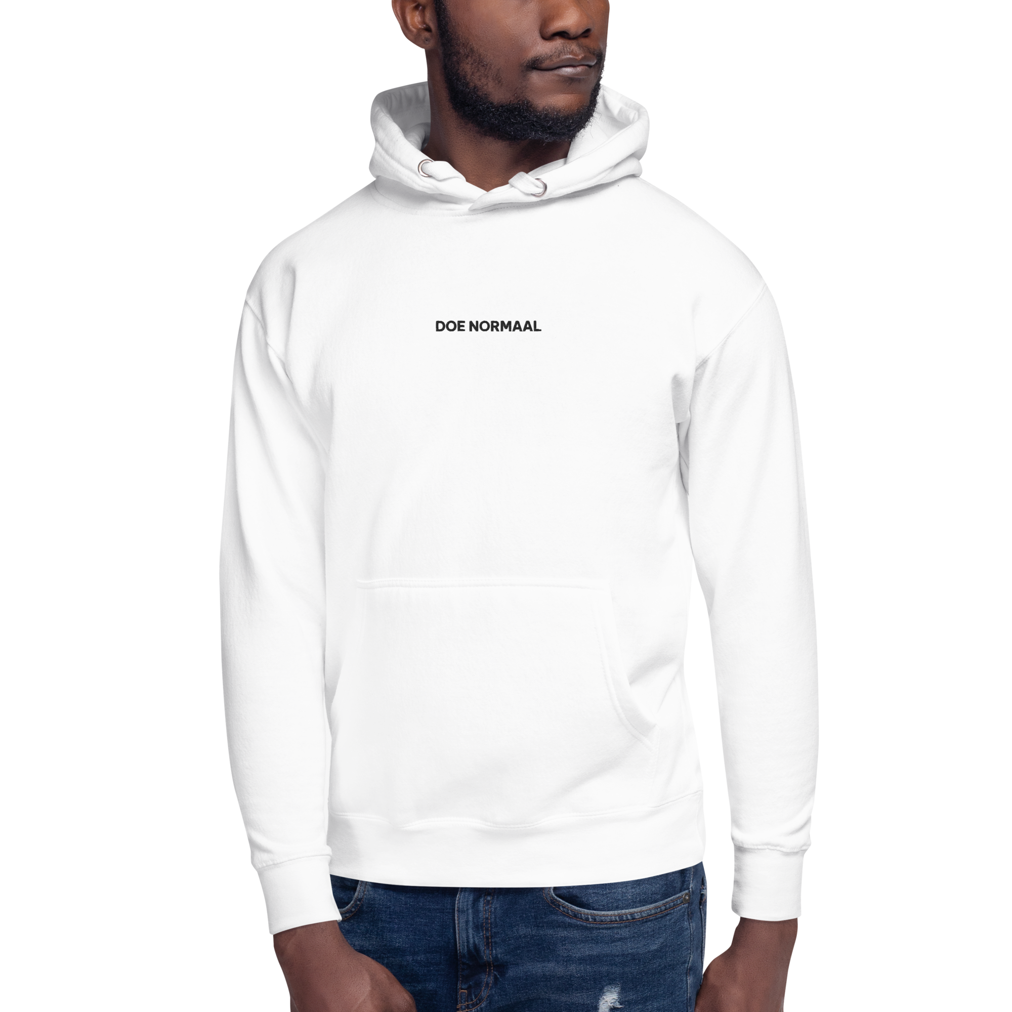 Doe Normaal Hoodie - White